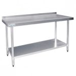 table with upstand & undershelf